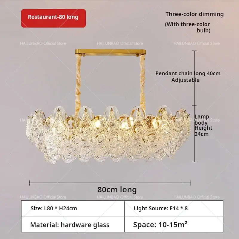 Pearl Rose Gold Chandelier