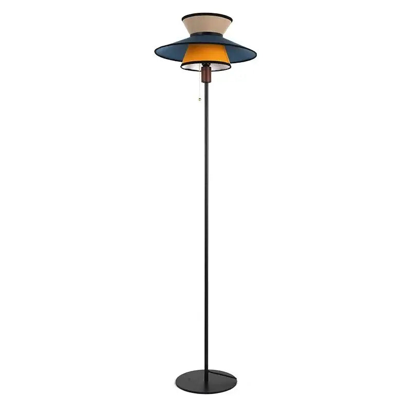 Black Amber Living Room Floor Lamp