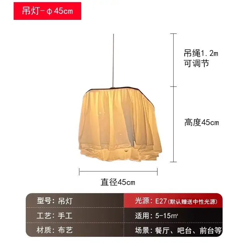 Pleated Fabric Pendant Light