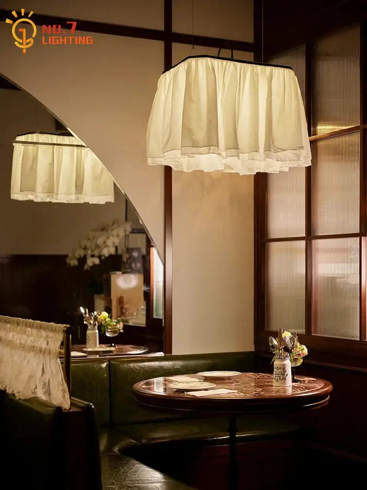 Pleated Fabric Pendant Light