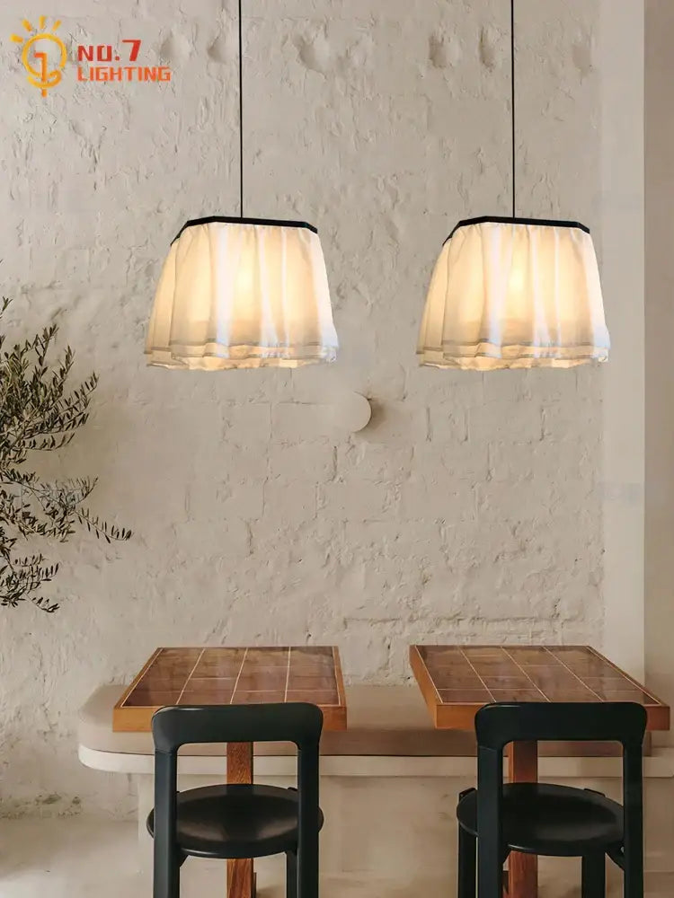 Pleated Fabric Pendant Light
