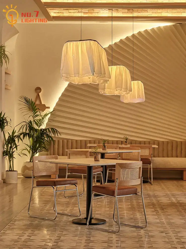 Pleated Fabric Pendant Light