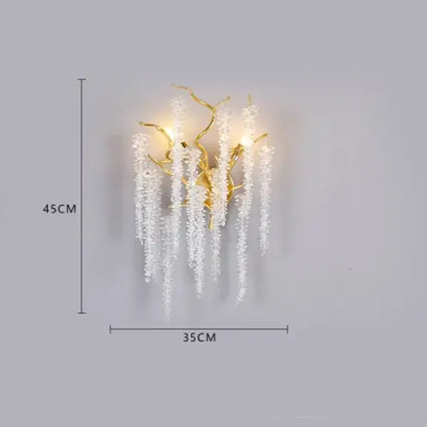 Gold Crystal Branch Chandelier for Wall or Ceiling