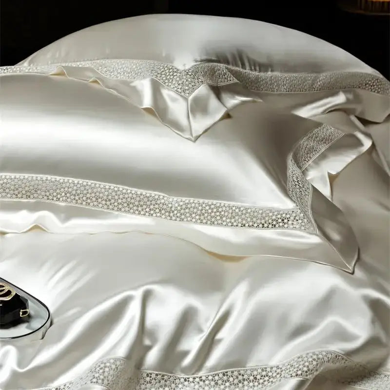 White Silver Luxury Bedding