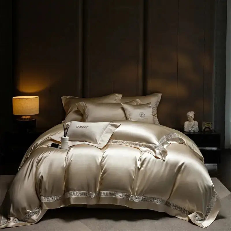 White Silver Luxury Bedding