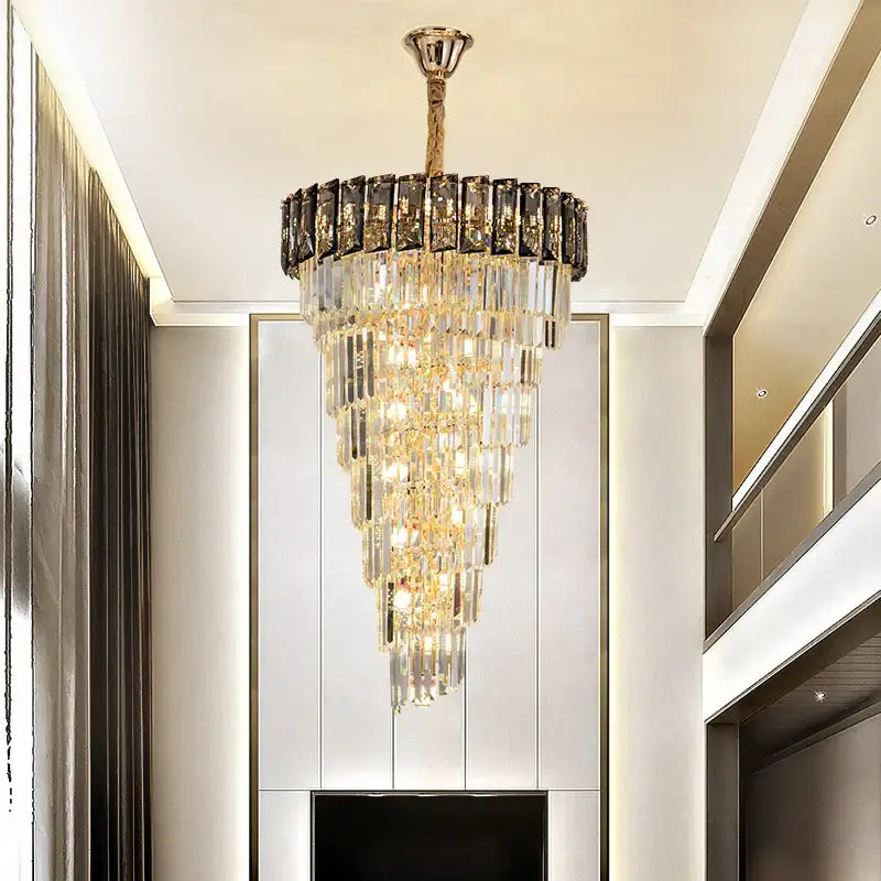 Amber Crystal Living Chandelier