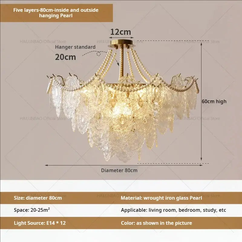 Cream Crystal Chandelier