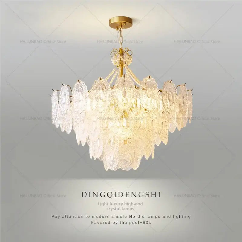 Cream Crystal Chandelier