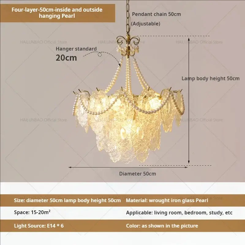 Cream Crystal Chandelier