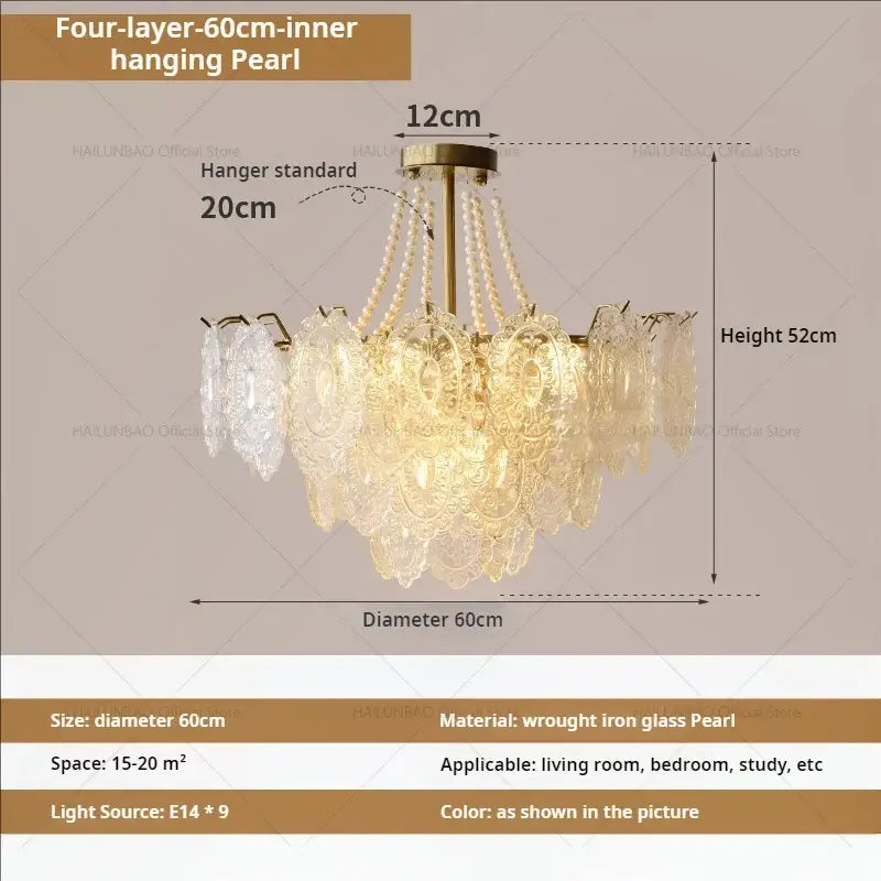 Cream Crystal Chandelier
