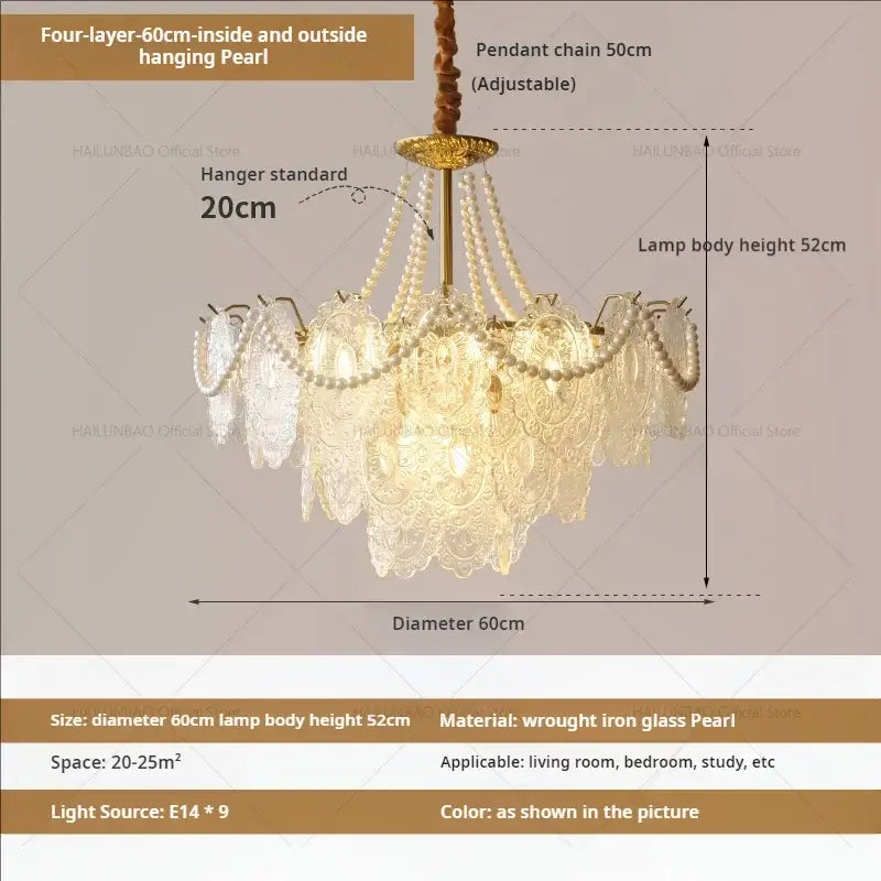 Cream Crystal Chandelier