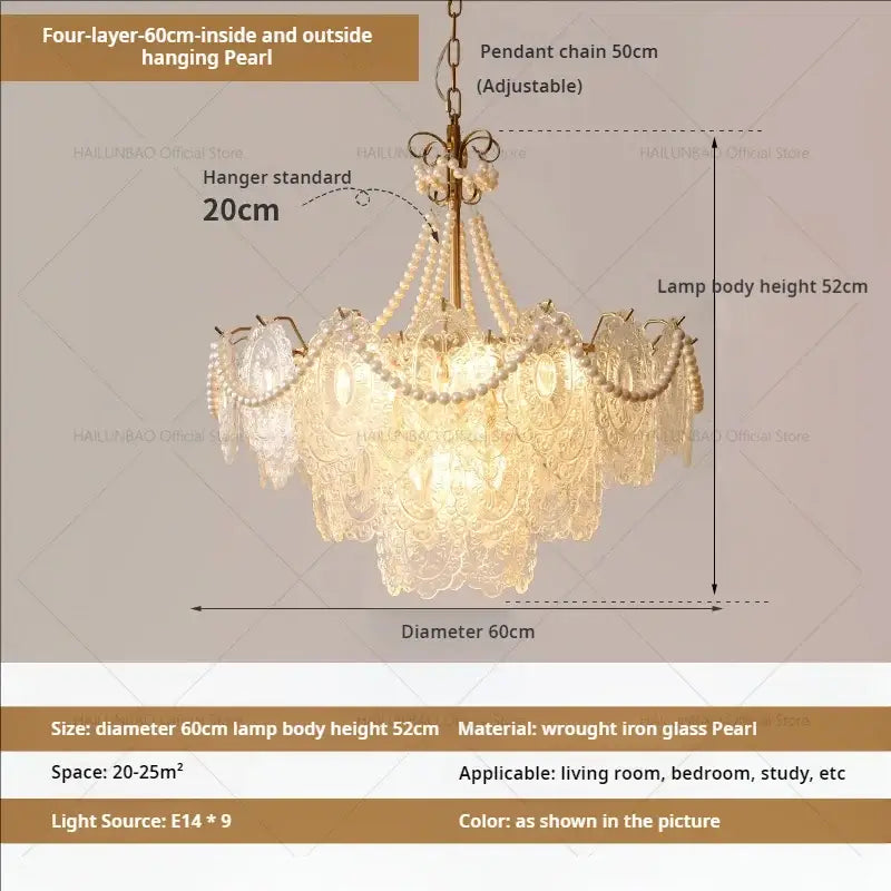 Cream Crystal Chandelier