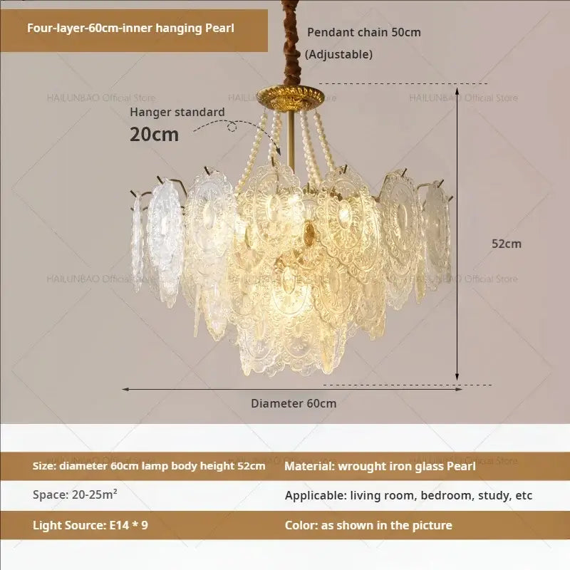 Cream Crystal Chandelier
