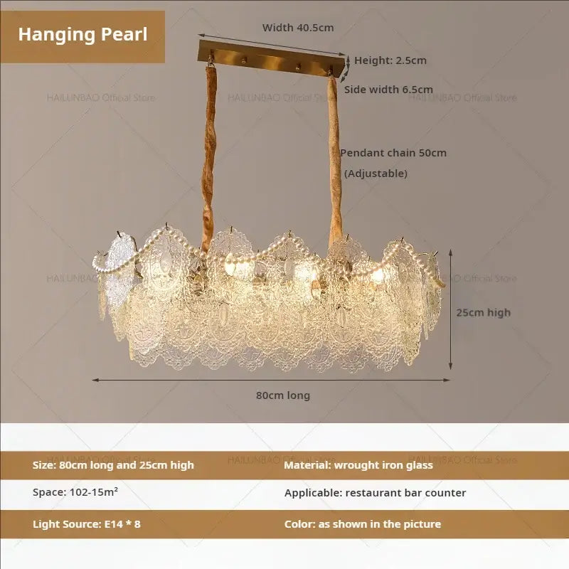 Cream Crystal Chandelier