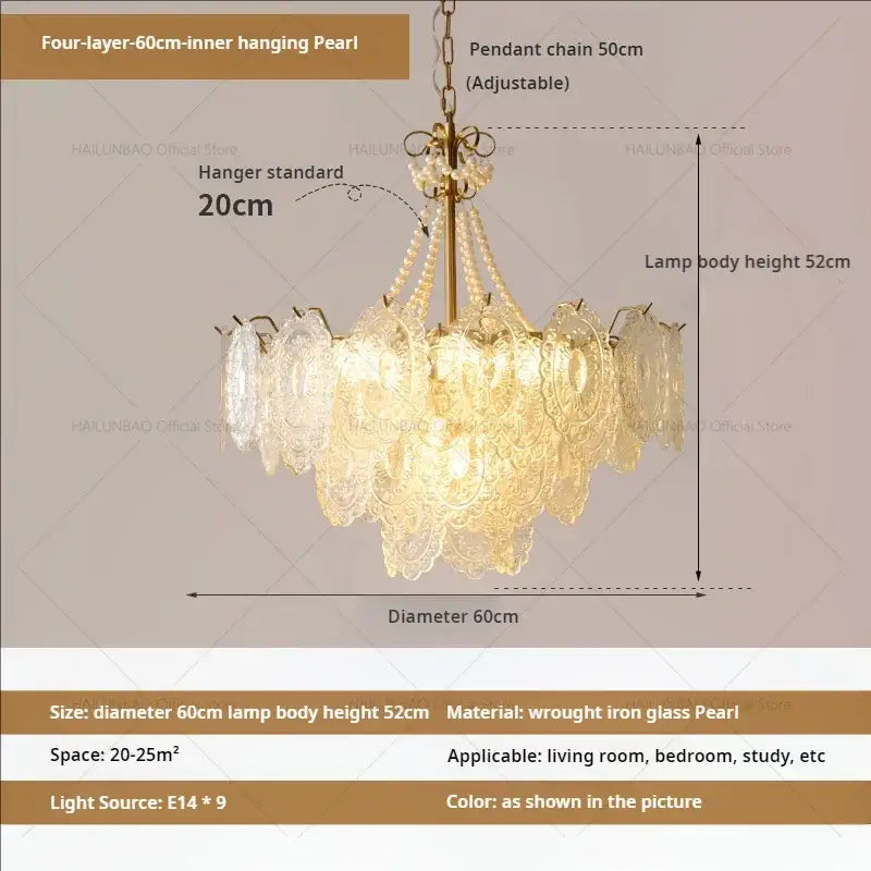 Cream Crystal Chandelier