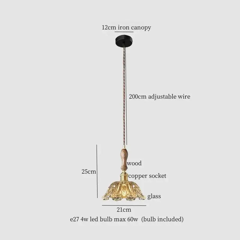 Green Glass Pendant Lamp
