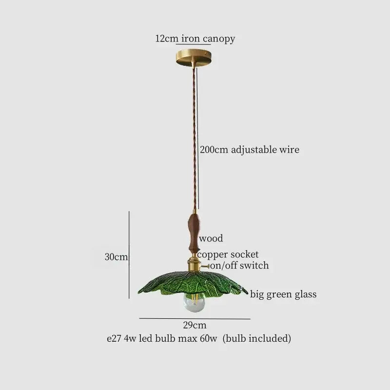 Green Glass Pendant Lamp