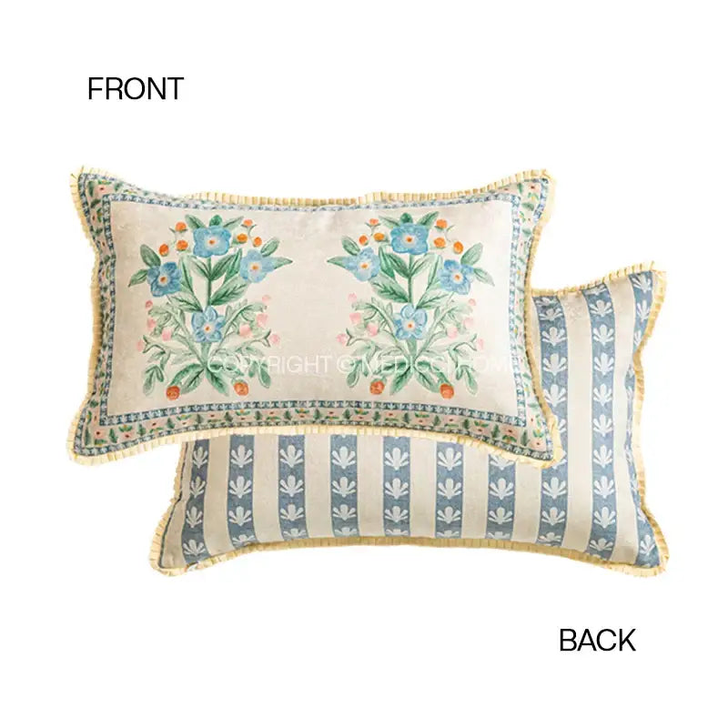 Cream Floral Pillow Cover