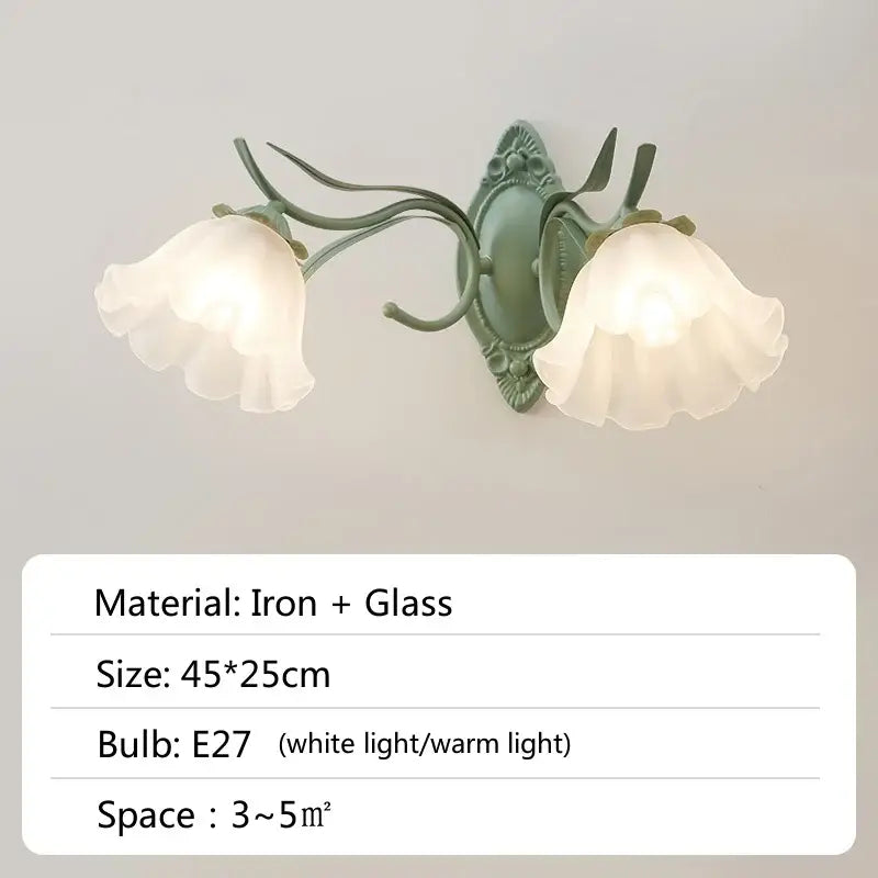 Green Flower Chandelier Light