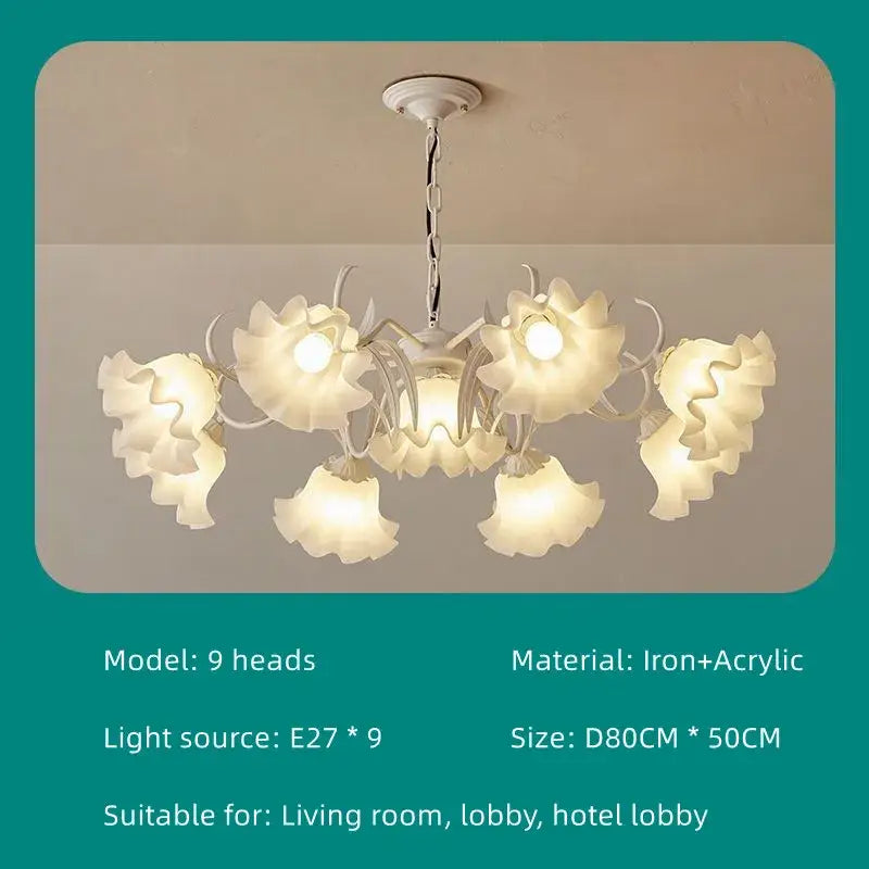 Green Flower Chandelier Light