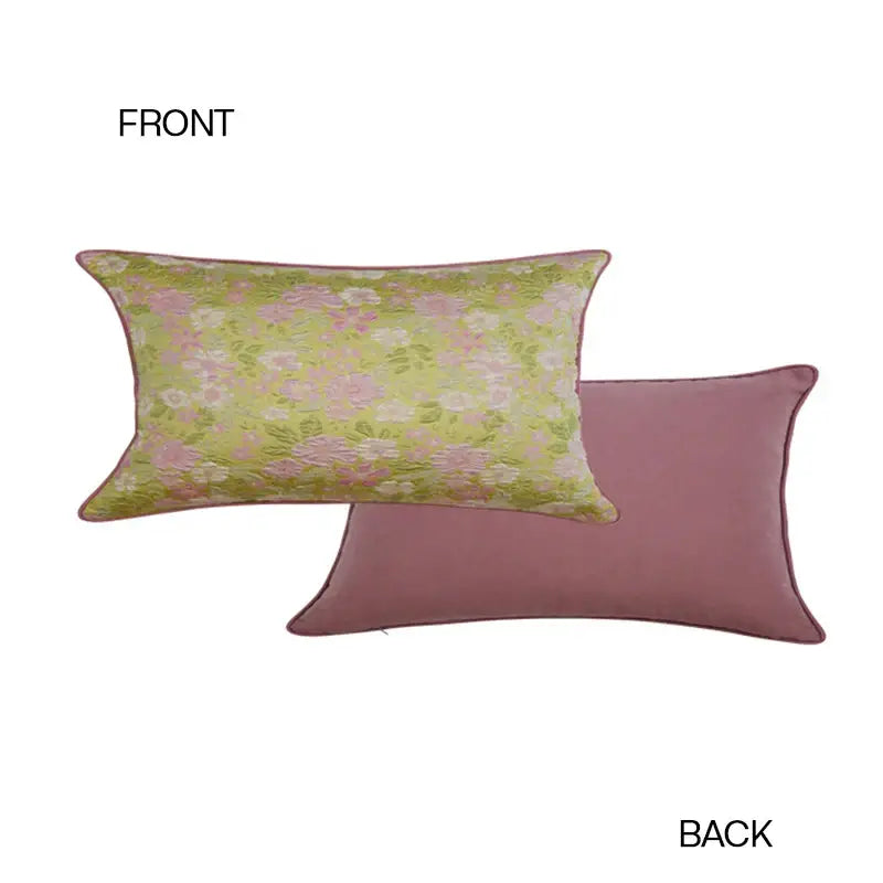 Green Camellia Throw Pillow