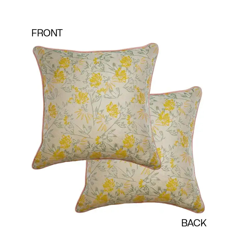 Green Camellia Throw Pillow