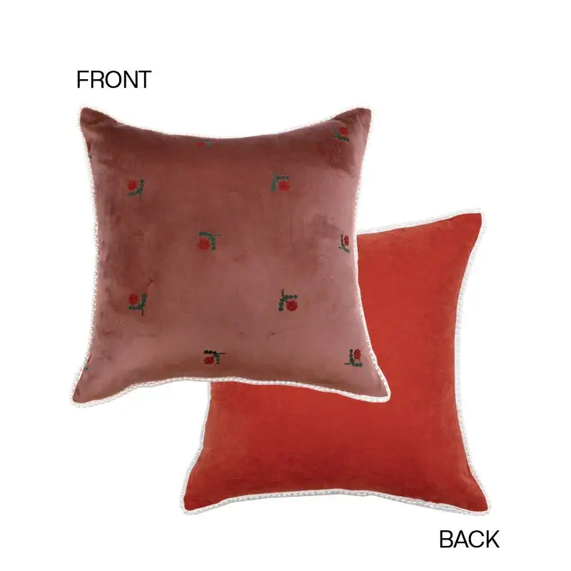 Green Camellia Throw Pillow