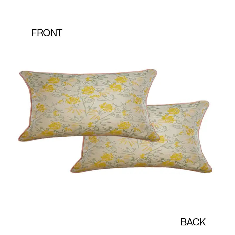 Green Camellia Throw Pillow