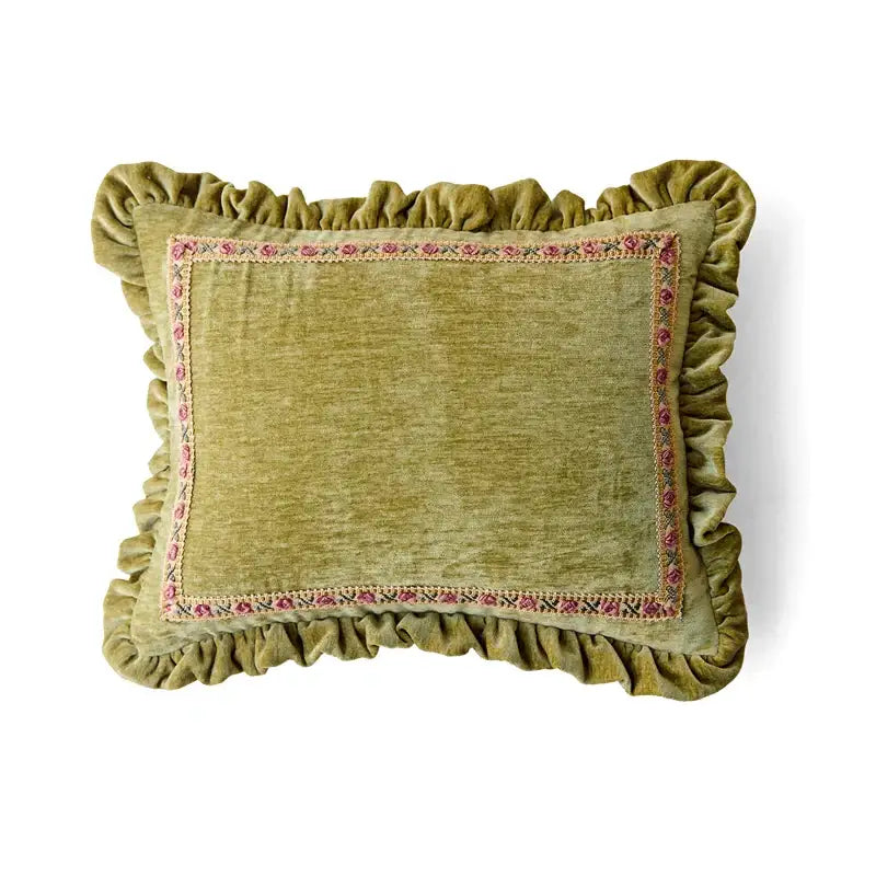 Pink Velvet Crane Cushion