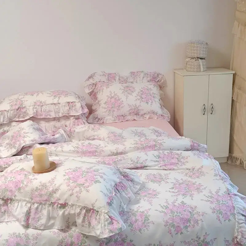 Cotton Ruffled 400TC Bedding Set