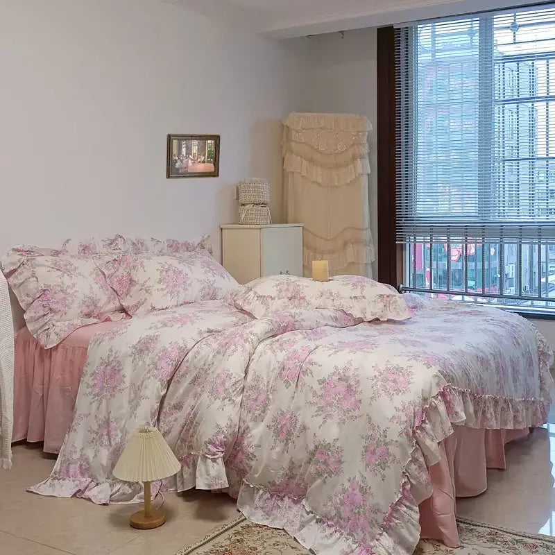 Cotton Ruffled 400TC Bedding Set