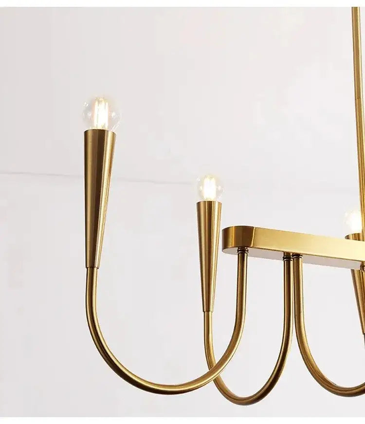Black Gold Bubble-Glass LED Pendant Light
