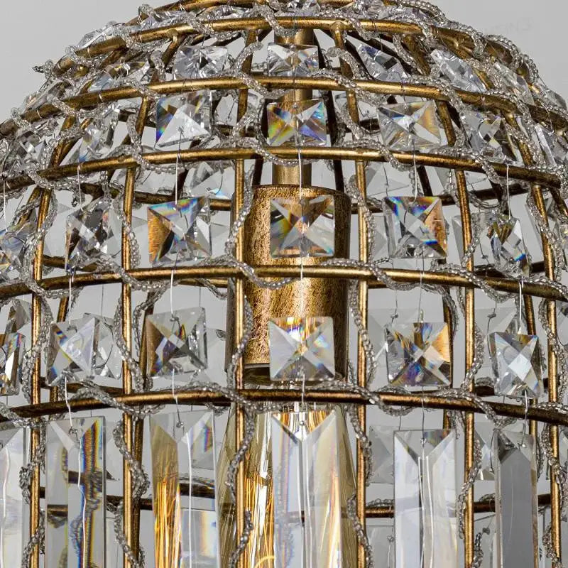 Bronze Crystal Chandelier D30xH43cm Sparkle