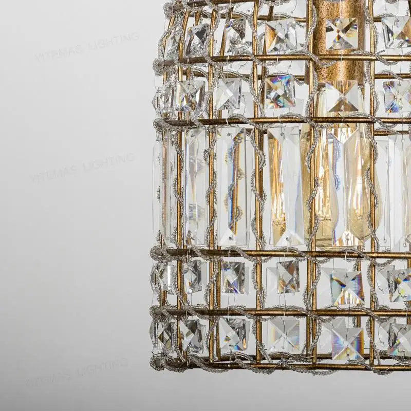 Bronze Crystal Chandelier D30xH43cm Sparkle