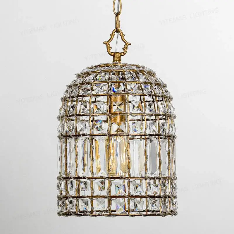Bronze Crystal Chandelier D30xH43cm Sparkle