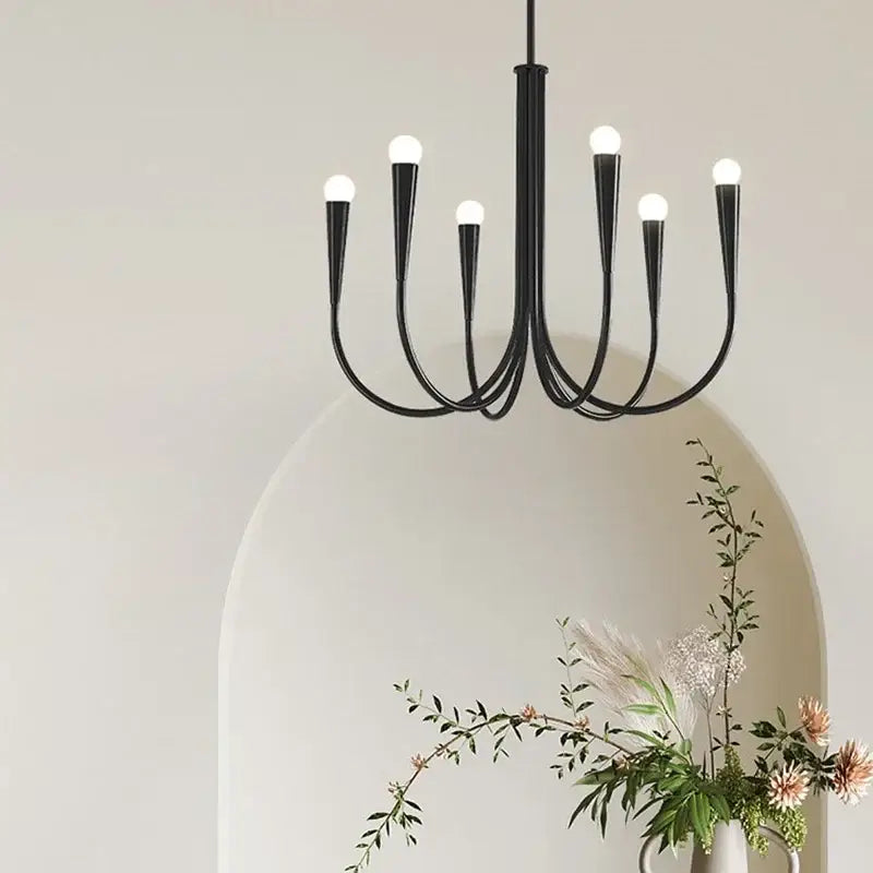 Gold Black Pendant Chandelier