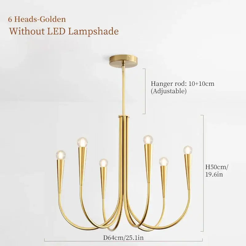 Gold Black Pendant Chandelier