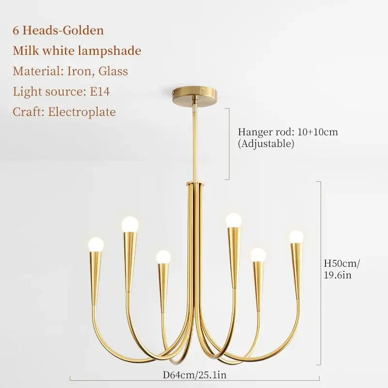 Gold Black Pendant Chandelier