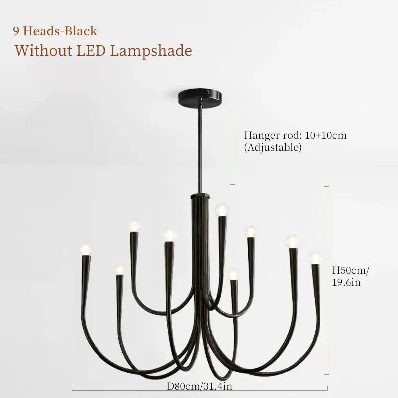 Gold Black Pendant Chandelier