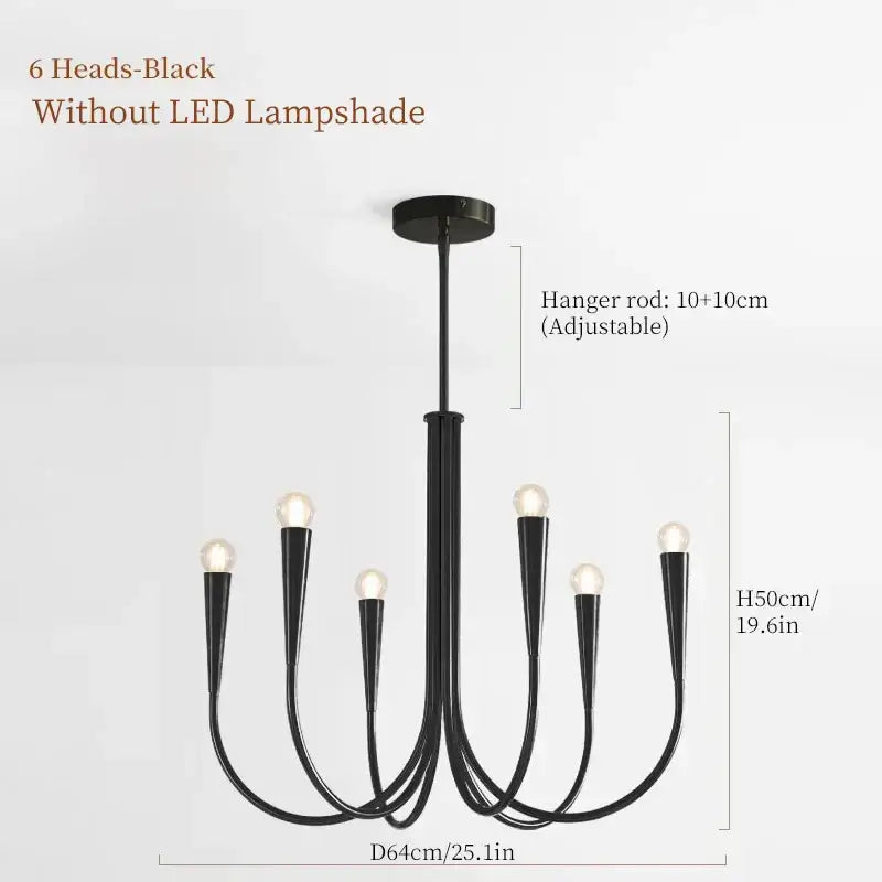 Gold Black Pendant Chandelier