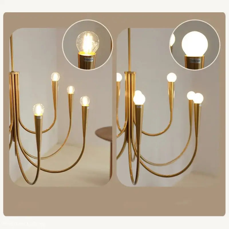 Gold Black Pendant Chandelier