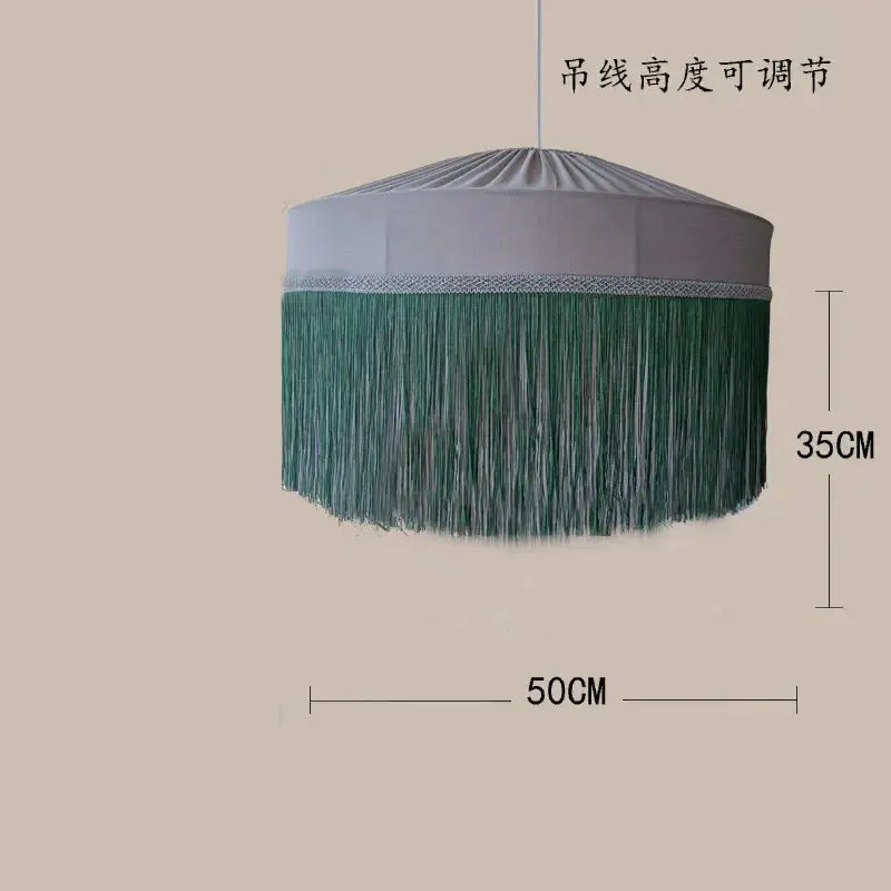 Teal Mustard Tassel Light