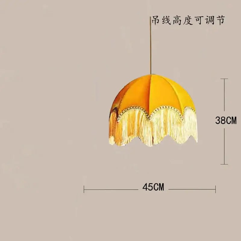 Teal Mustard Tassel Light
