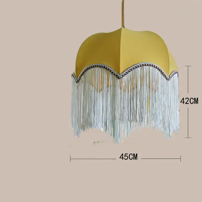 Teal Mustard Tassel Light