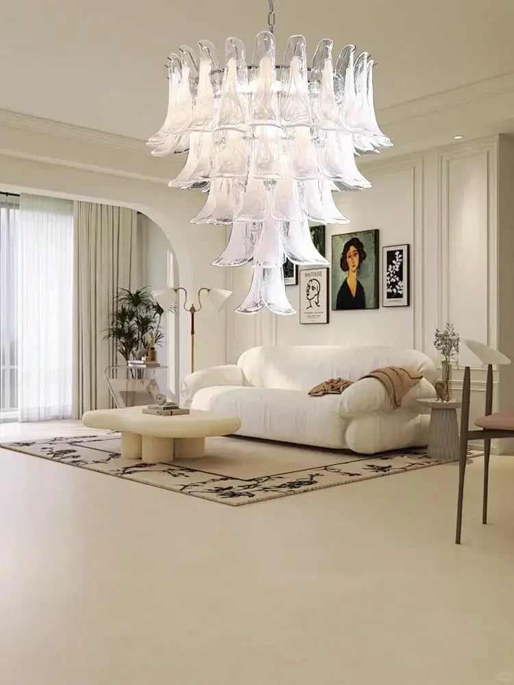 White Glass Polished-Steel Dining Pendant Light