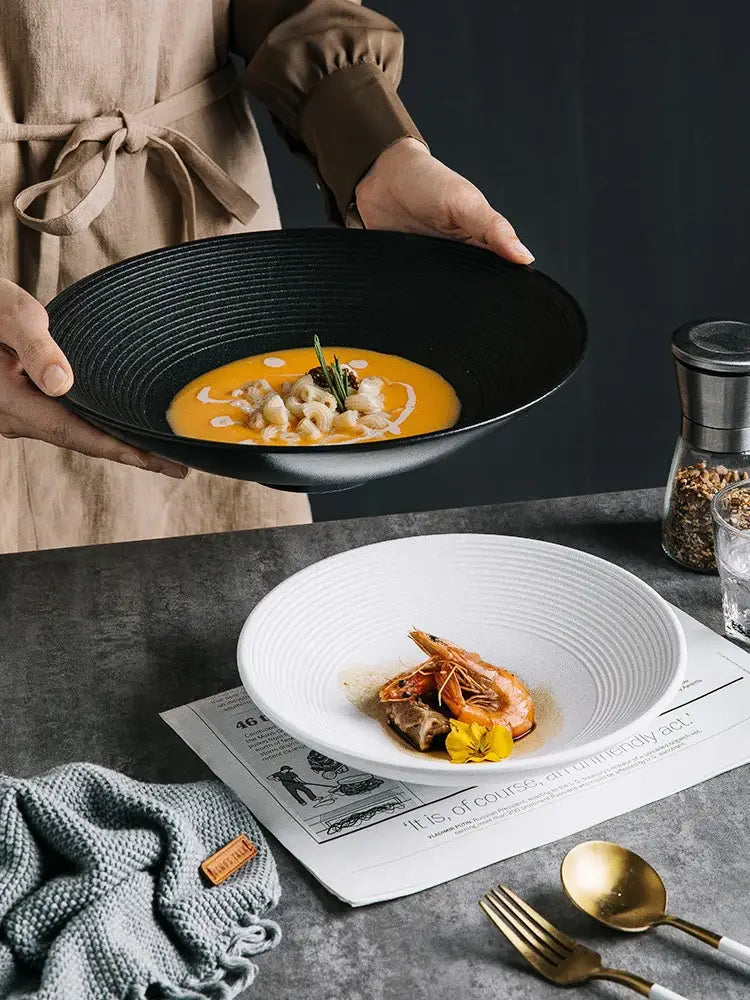 White Ceramic Soup Bowls