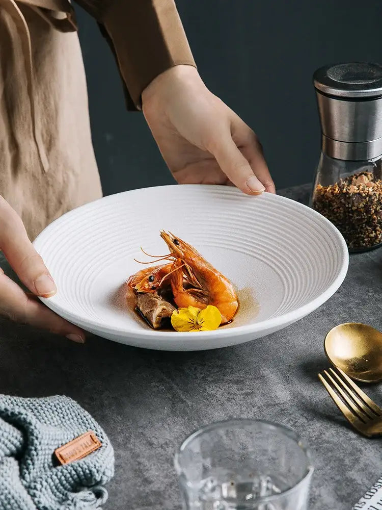White Ceramic Soup Bowls