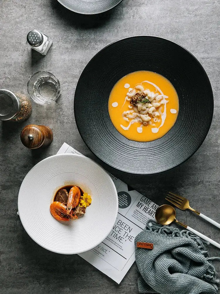 White Ceramic Soup Bowls