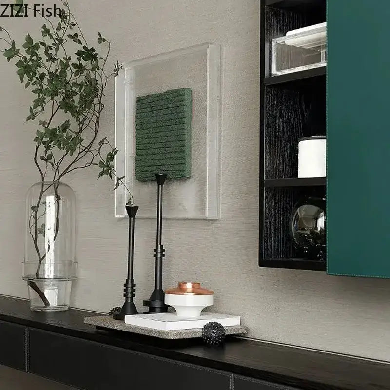 Frosted Metal Candle Holder