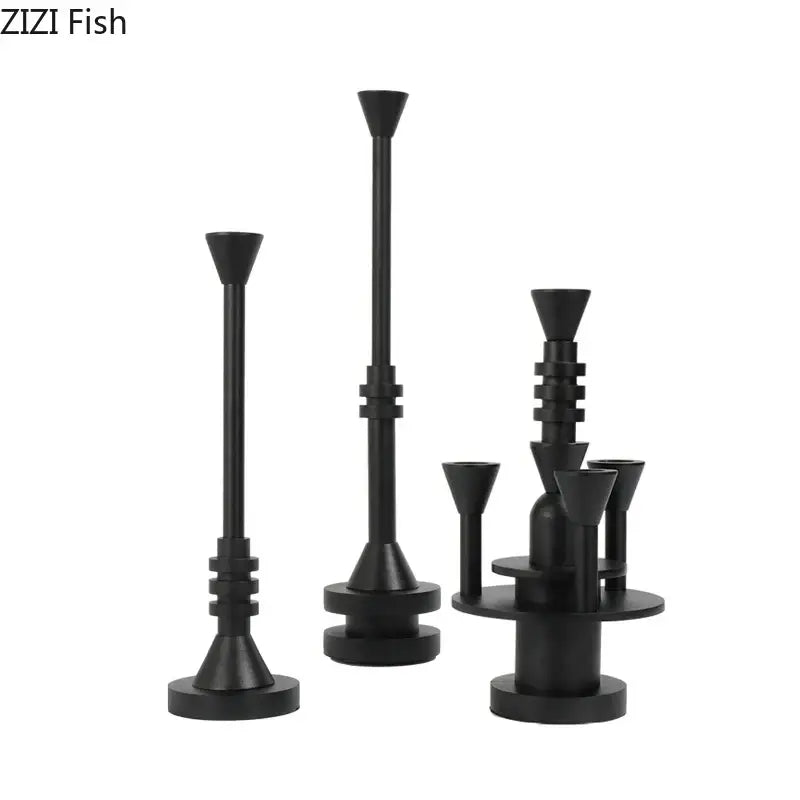 Frosted Metal Candle Holder